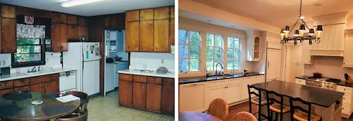 Before and after renovation by Velosell Home Buyers in North Carolina